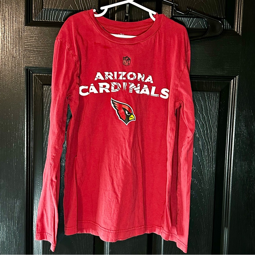 NFL Team Apparel Arizona Cardinals Football Red Long  Sleeve Youth Sz M 10/12